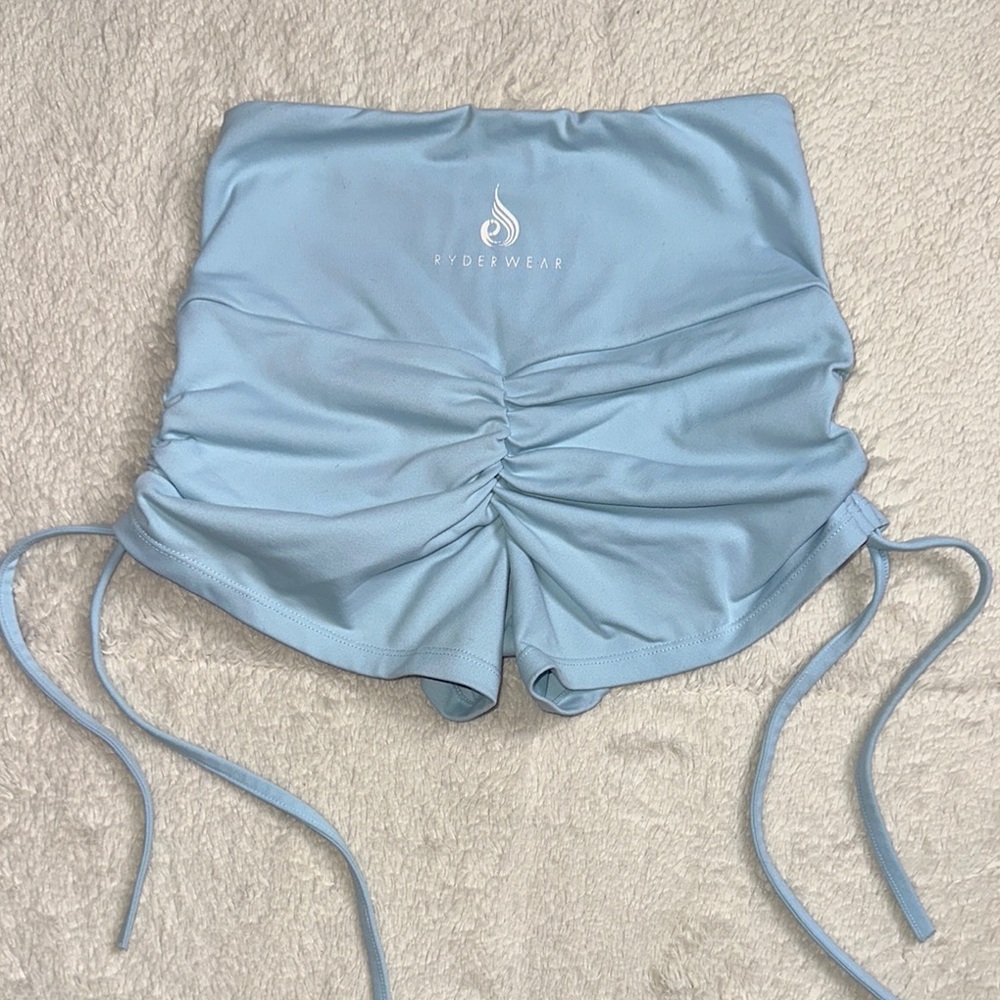 Ryderwear Women's Sky Blue Scrunch Bum Shorts